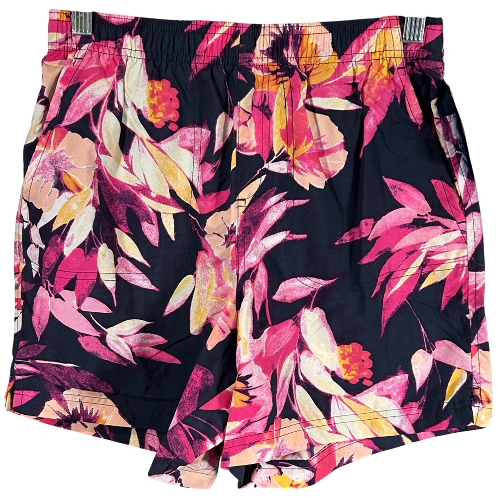 Columbia Walnut River Printed Shorts Womens‎ Small Navy Pink Floral New